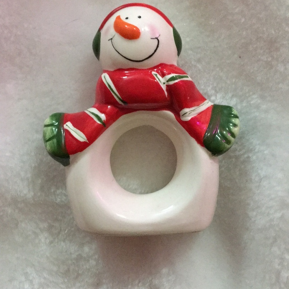 Festive Snowman Napkin Ring